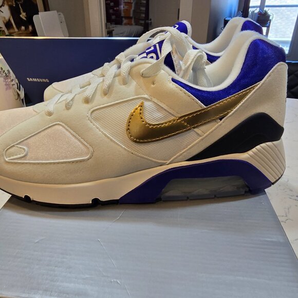 Nike Air Max 180 Concord Summit White Metallic Gold FJ9259-101 sz 10 Men's NEW - Picture 2 of 16